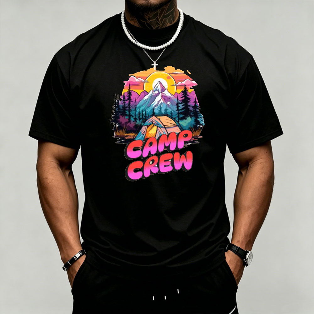 Outdoor Adventure Quotes - T-shirt pour homme avec motif coucher