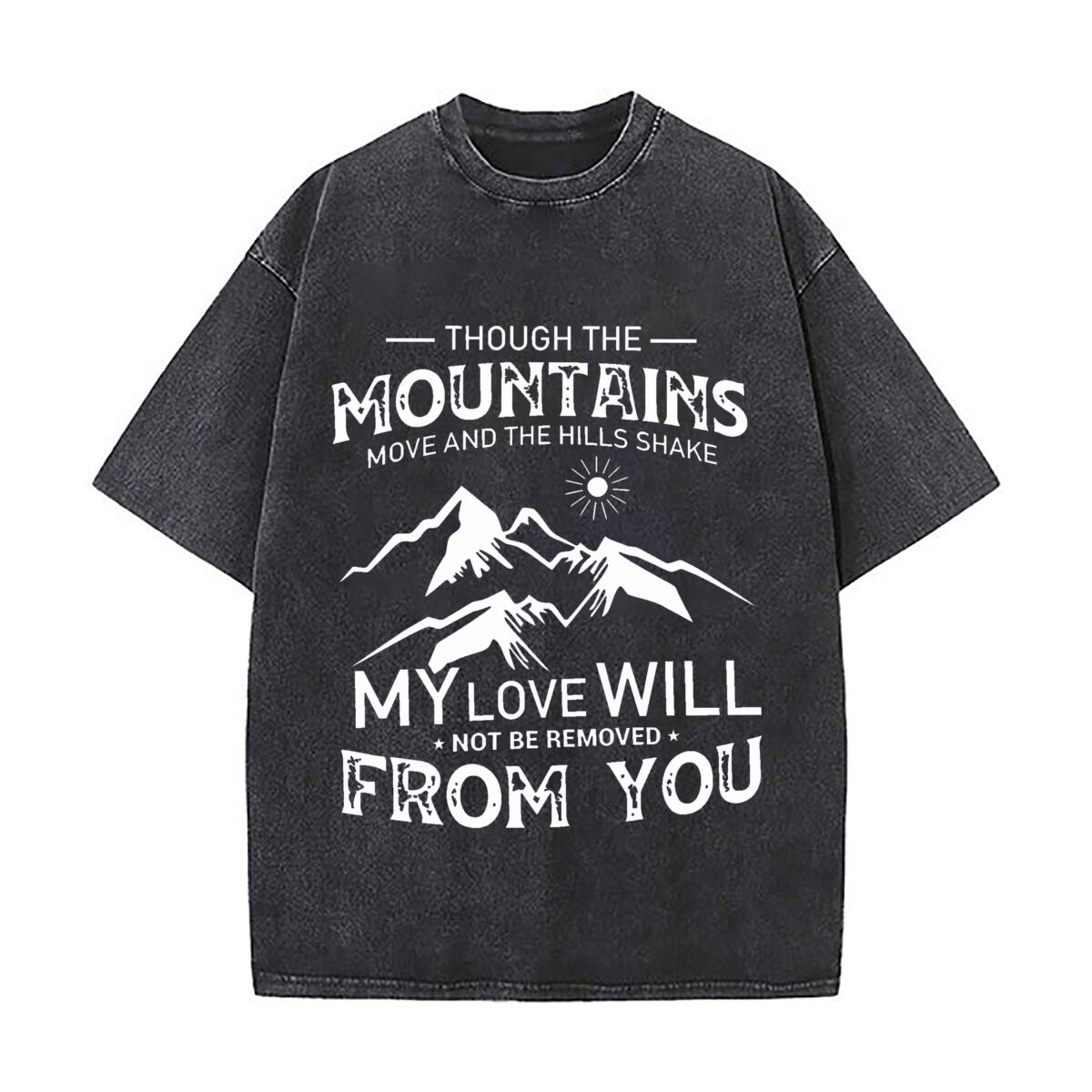 Outdoor Adventure Quotes - Tops Streetwear Oversize Vintage Effet Vieilli