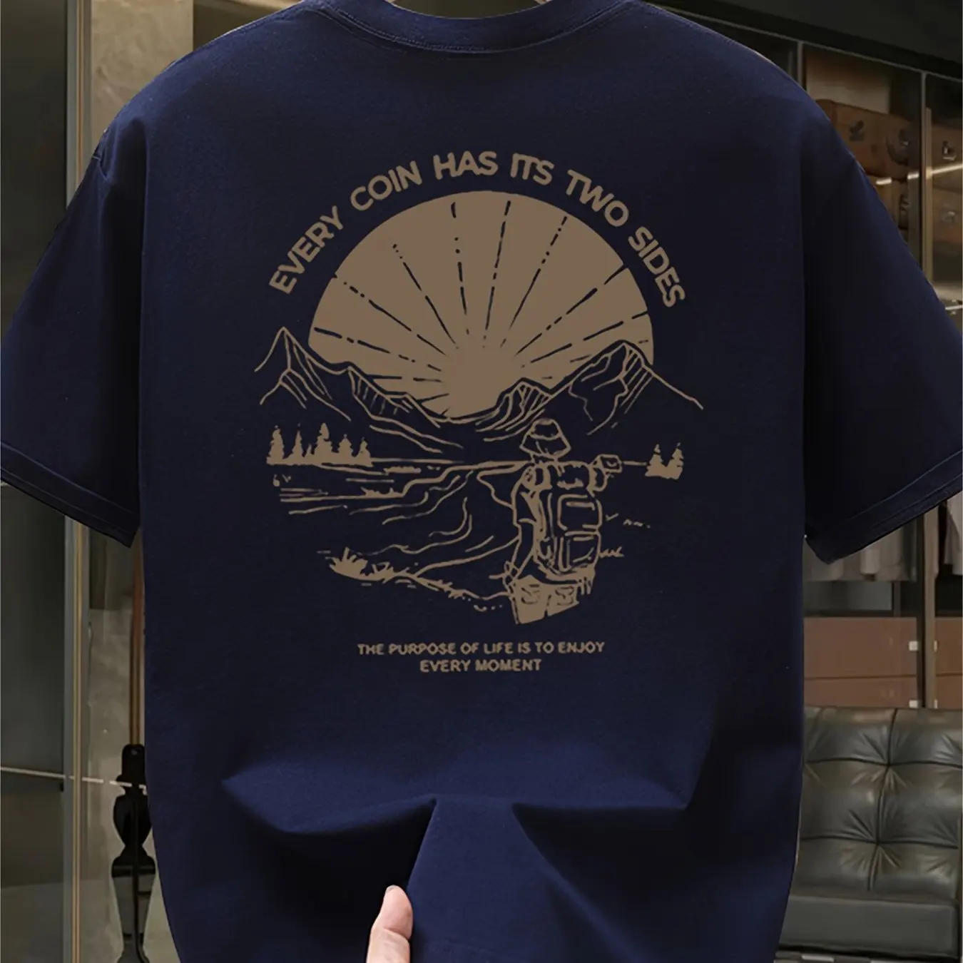 Outdoor Adventure Quotes - T-shirt graphique vintage pour homme, randonnée