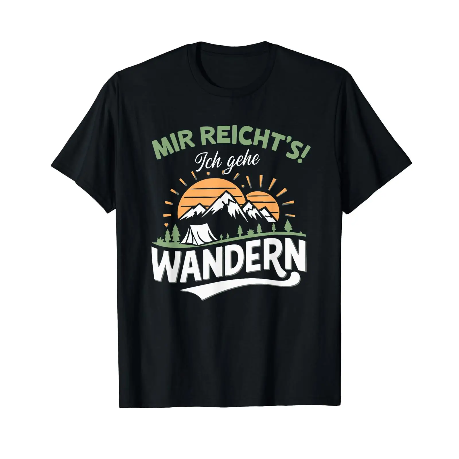 Outdoor Adventure Quotes - T-shirt publicitaire sponsorisé avec texte allemand