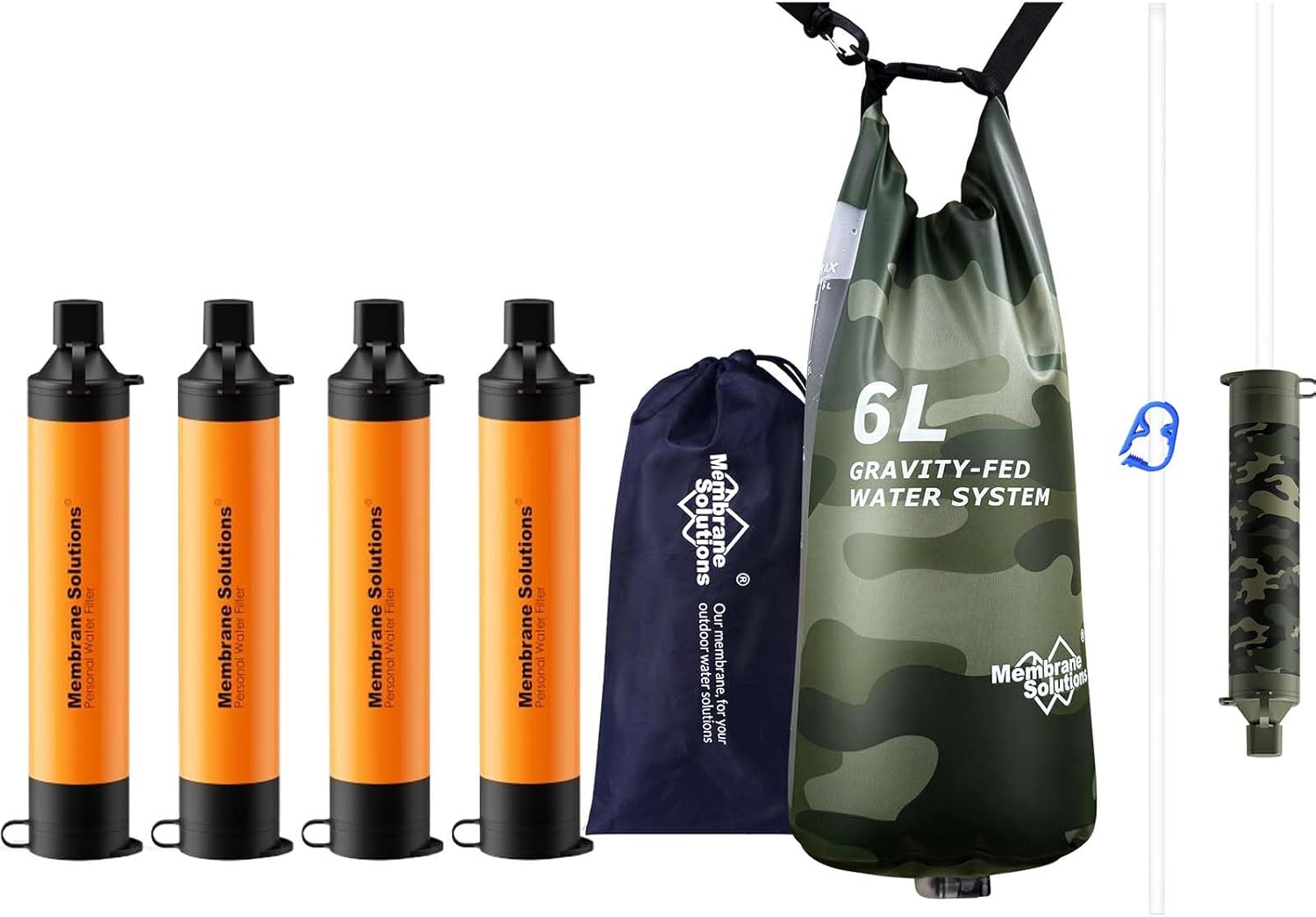 Filtre à eau Pro 6L Camo Gravi - Water Filter Straw avis et prix