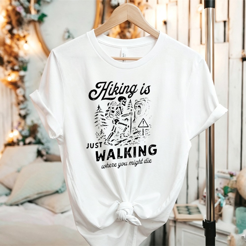 T-shirt en coton pour femme, m - Outdoor Adventure Quotes avis et prix