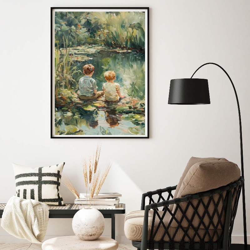 Affiche d'art Vintage pour cha - Outdoor Adventure With Kids avis et prix
