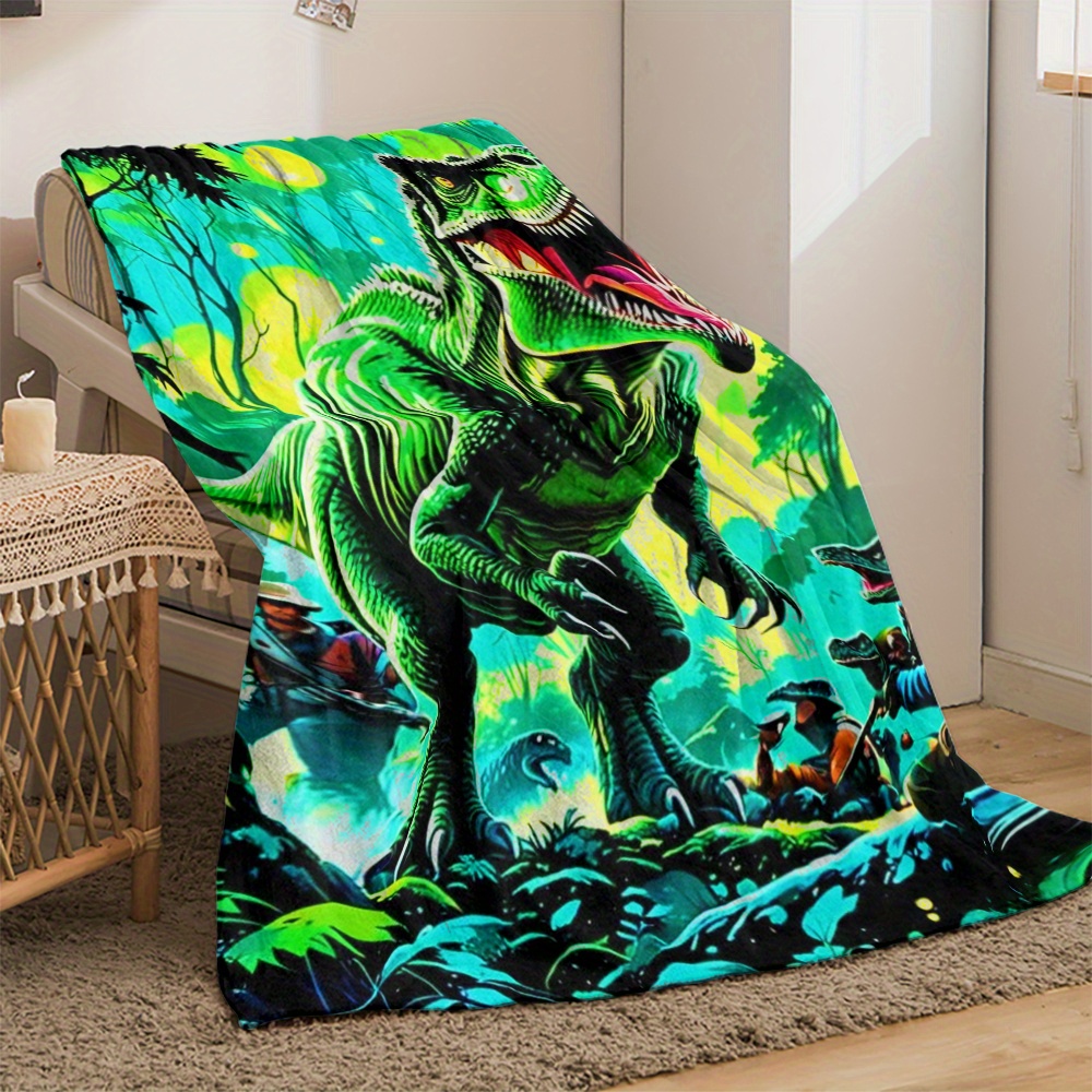 Couverture polaire dinosaure T - Outdoor Adventure With Kids avis et prix