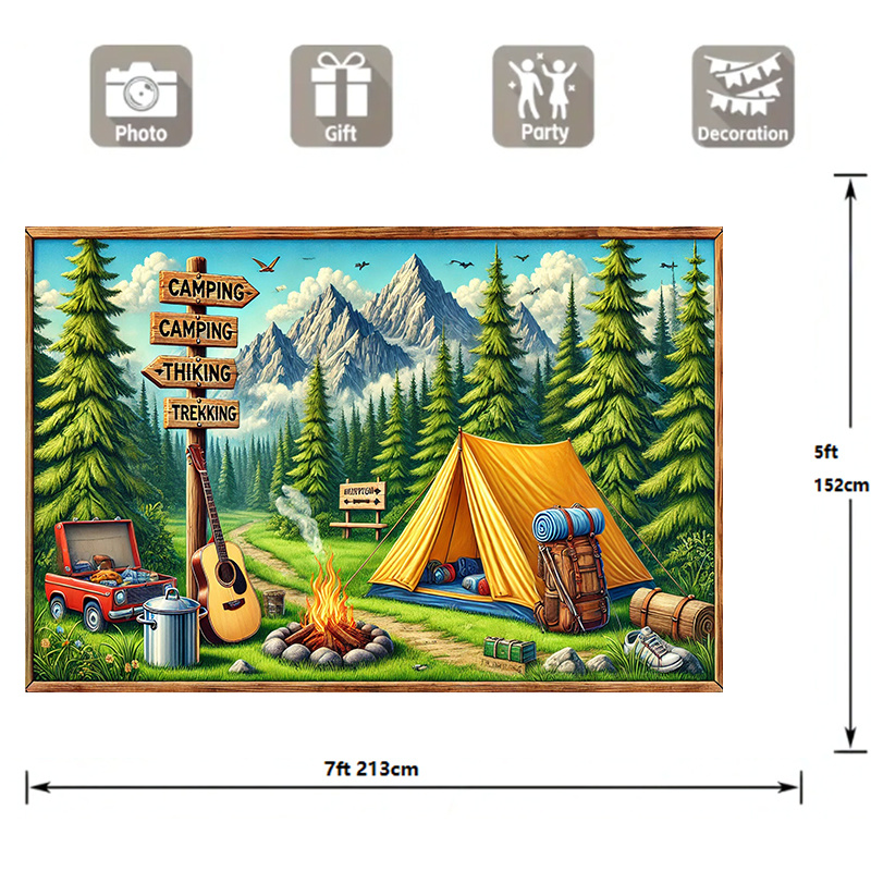 1 fond d'aventure de camping e - Outdoor Adventure Background avis et prix