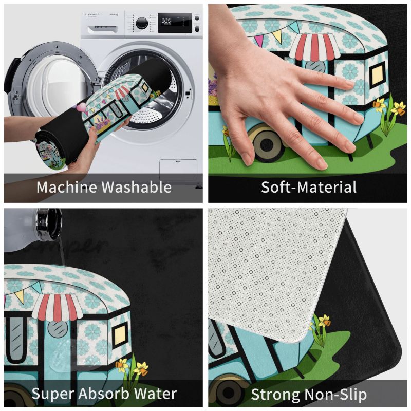 Happy Camper-Tapis Polymères A - Outdoor Adventure Quotes avis et prix