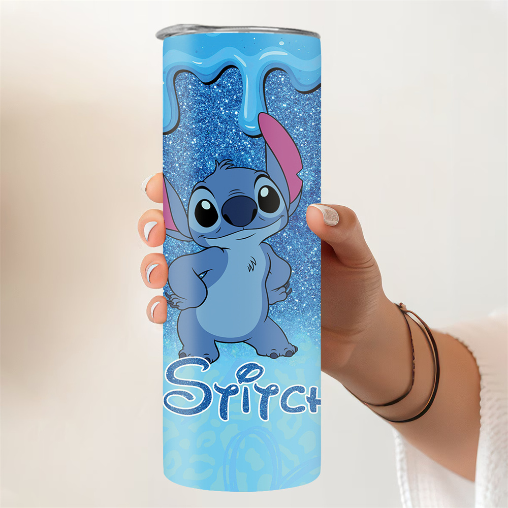 1pc 20oz Disney Stitch Glitter - Water Filter Straw avis et prix